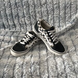 Vans Kids Checkered Black and White Sneakers